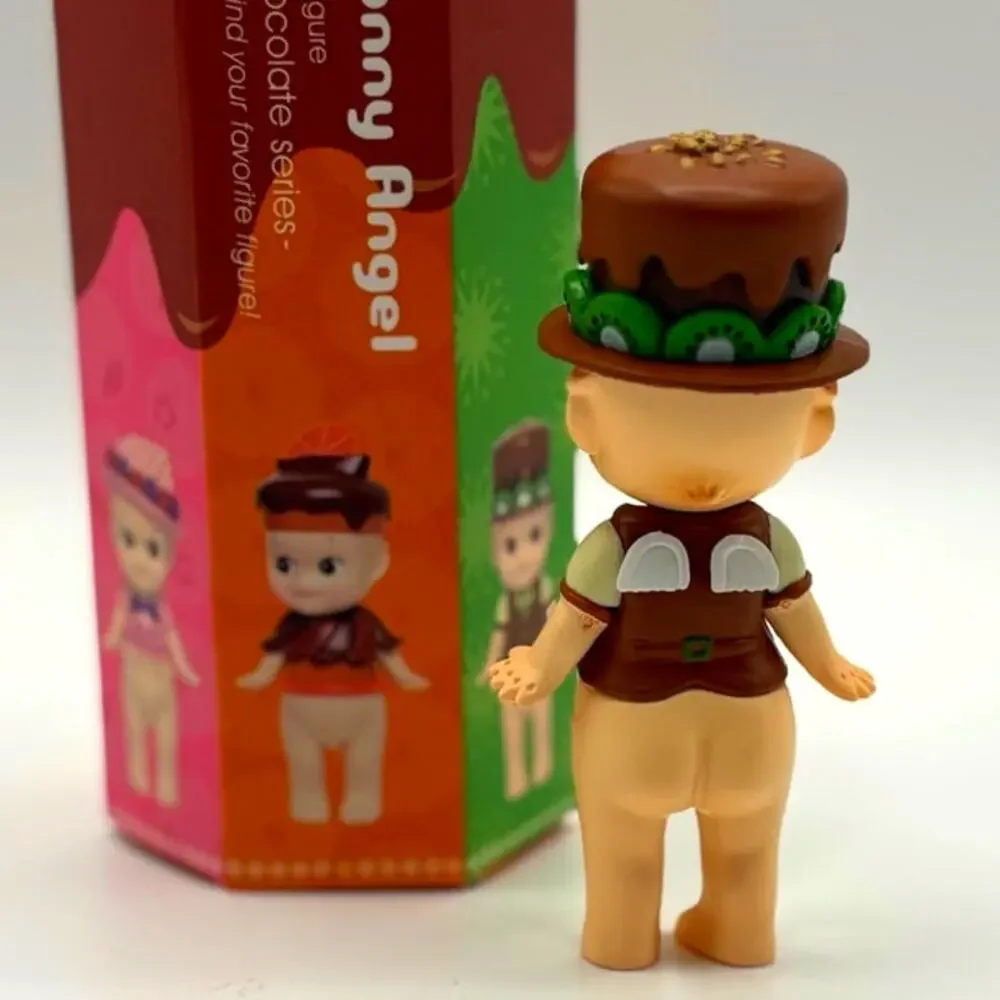 New Kawaii Cupid Angel Mini Figure in Kiwi Chocolate Costume, Cute Toy, Gift